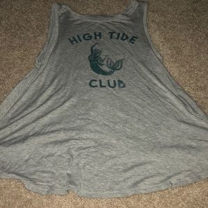 Grey high tide club tank top